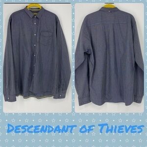 Descendant of Thieves checked long sleeve shirt button up collared casual top